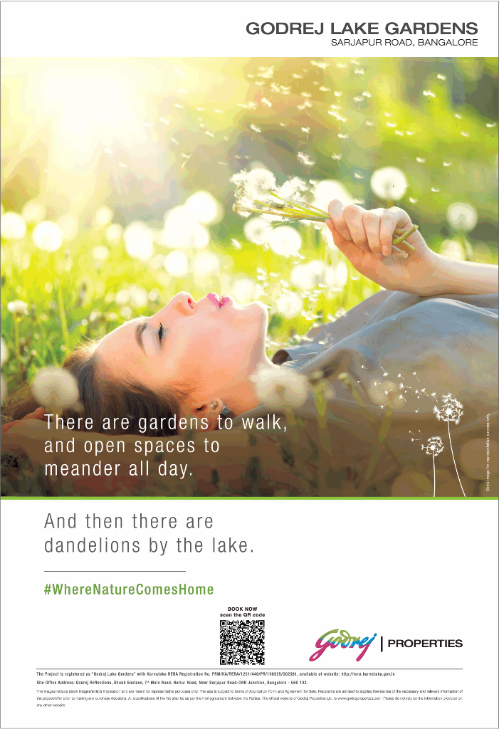 Godrej Lake Gardens Offers 2 BHK homes amidst greenery starting at Rs 89 Lac in Bangalore